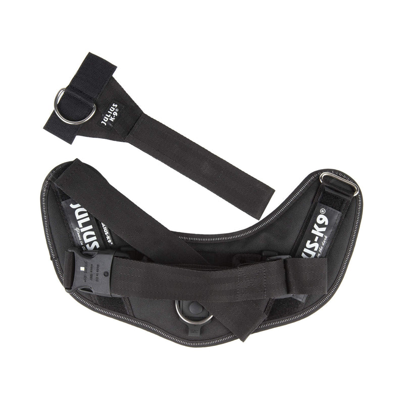 Julius-K9, IDC Powerharness, Dog Harness with Front Control Y-Belt, Black, Size: M/0 - PawsPlanet Australia