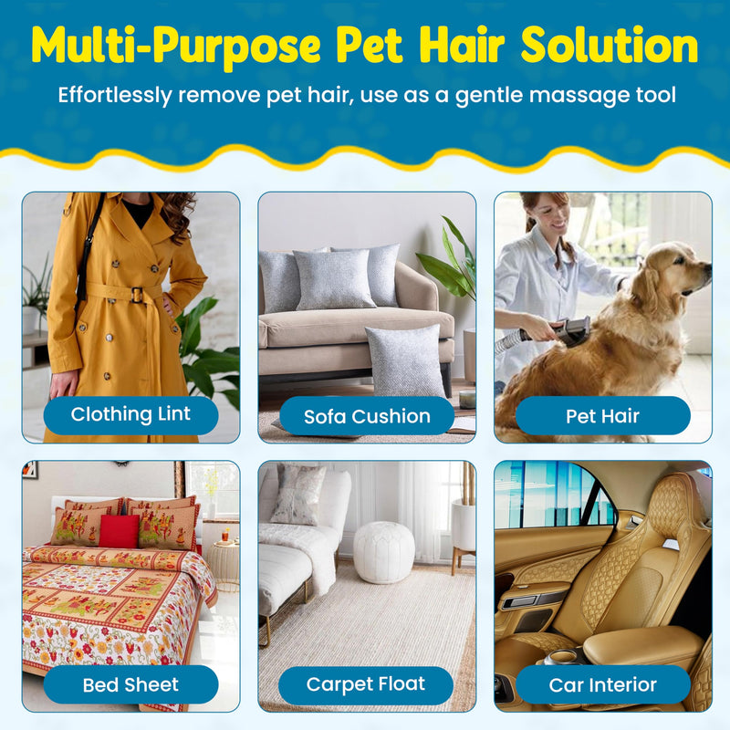 Pet Hair Removal Glove,Pet electrostatic Hair Removal Gloves, Washable Reusable Dogs Cats Hair Grooming Tools Gloves for Furniture Bed Sheets Couch Clothes Car Seat【2025 Upgraded】 - PawsPlanet Australia