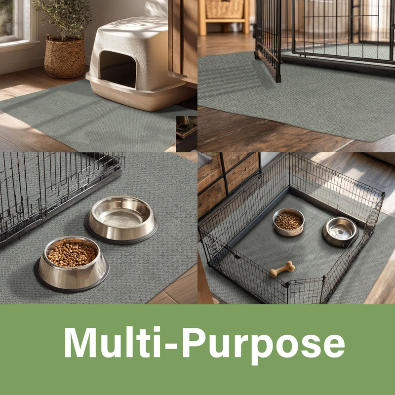 Mohawk Home Pet Play Pen Moisture Barrier Mat Utility Solid Gray 2' X 3' Other Perfect for Kitchen, Living Room, Kids Room, Dining Room, Hallway, Office, Garage, Entryway, Bathroom, Laundry Room 2' x 3' (Rectangular)