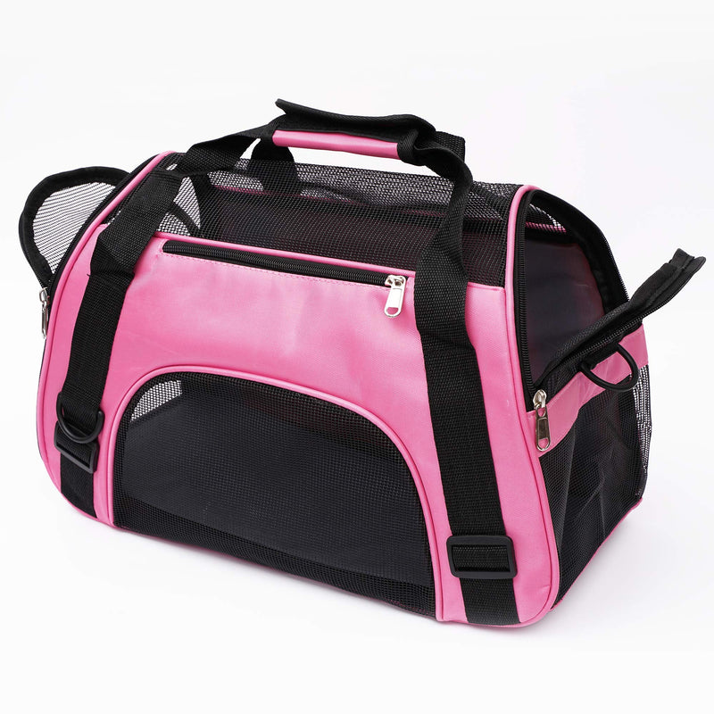 Pet Carrier Soft-Sided Carriers for Cat Carriers Dog Carrier for Small Medium Cats Dogs Puppies Pet Carrier Airline Approved up to 15 Lbs Cat Dog Pet Travel Carrier (Small, Pink) Small-Pink - PawsPlanet Australia