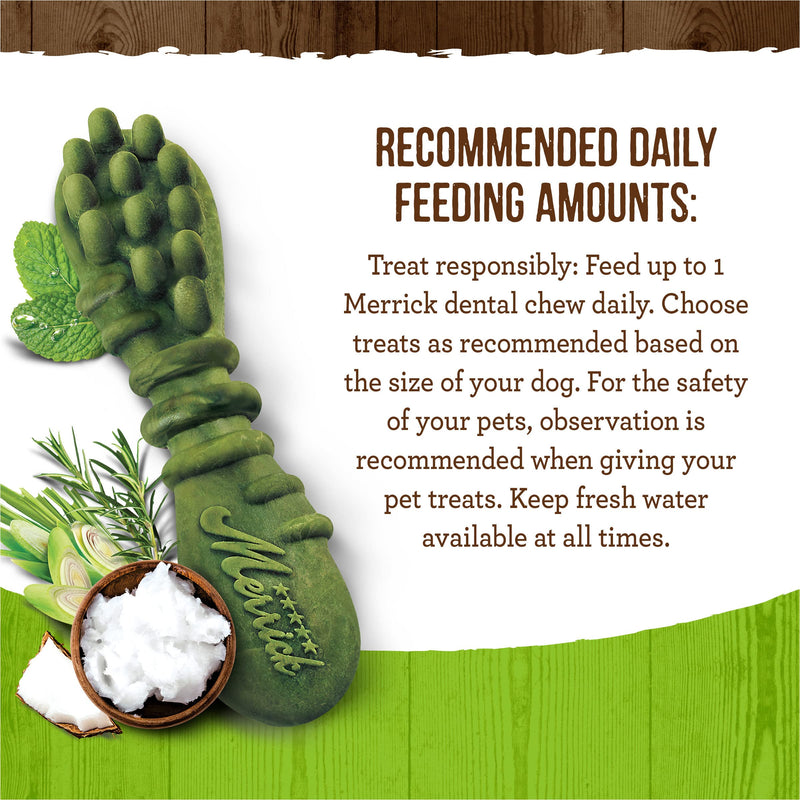 Merrick Fresh Kisses Dental Chews for Dogs Infused with Coconut and Botanical Oils, Large Dog Chews for Dogs Over 50 lbs., 27 oz. Box 50 Pound (Pack of 1) - PawsPlanet Australia