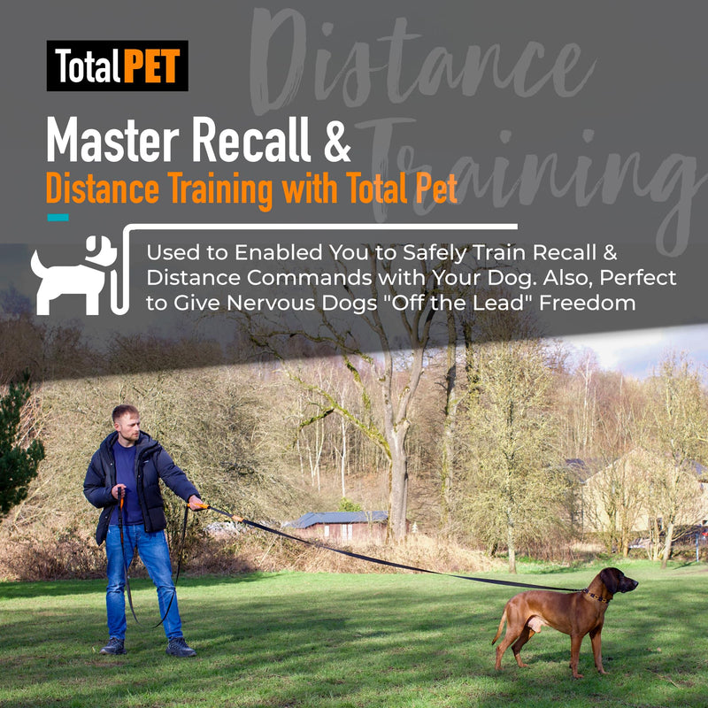 30ft Long Leash for Dogs - Long Line Dog Leash for Training Recall/Commands at Distance - Nylon, Heavy Duty - Ideal for Large & Small Breeds 30ft - PawsPlanet Australia