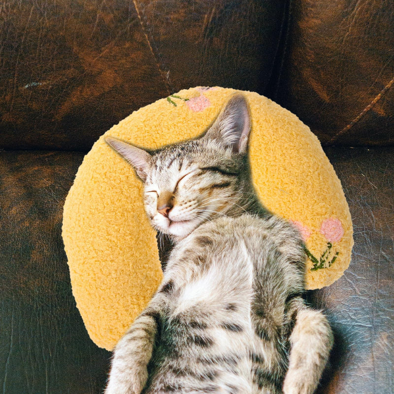 BESTOYARD 4-Piece Set of Large Neck Pillows for Cats with Soft Polyester Filling and PP Cotton, Protective for Cervical Spine, for Small and Disabled Pets