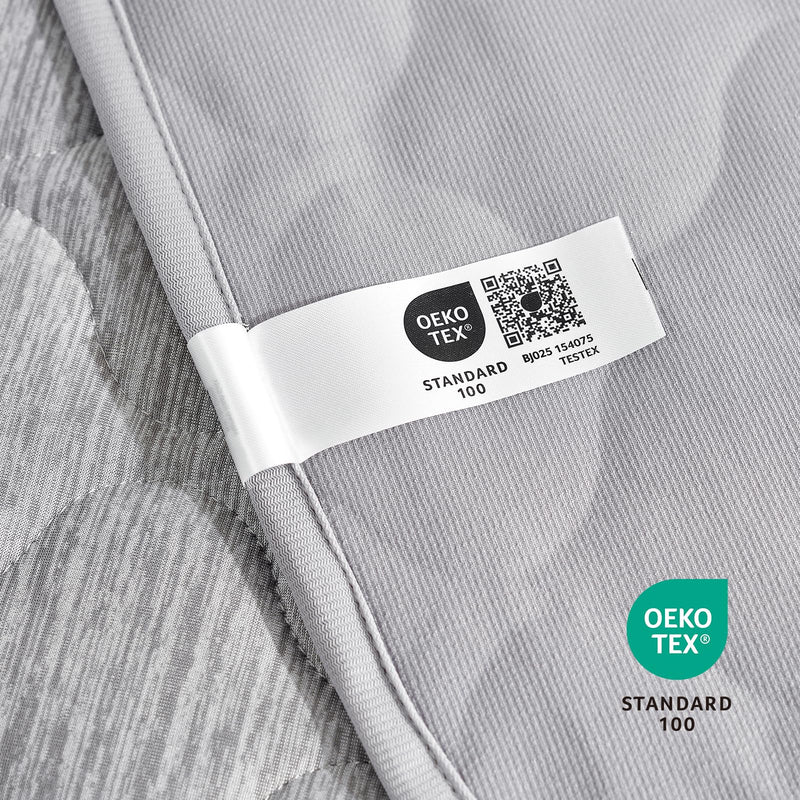 Cozy Bliss Leakproof Cooling Blanket for Small Dogs, Q-Max>0.4, Durable & Washable Dog Cooling Mat for Hot Weather, Soft Pet Throw & Couch Protector for Puppies & Cats, 25x35 Inch, Heather Silver Grey S (25''x35'') - PawsPlanet Australia