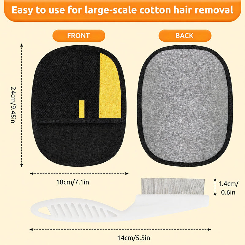 2 Pcs Pet Hair Remover Glove, Cat & Dog Reusable Electrostatic Gloves Pet Hair 2025 New Upgrade,Grooming Pet Hair Remover Tool, Reusable Quick De-Shedding Gloves for Couch、 Clothing、Carpet,、Car Seats - PawsPlanet Australia