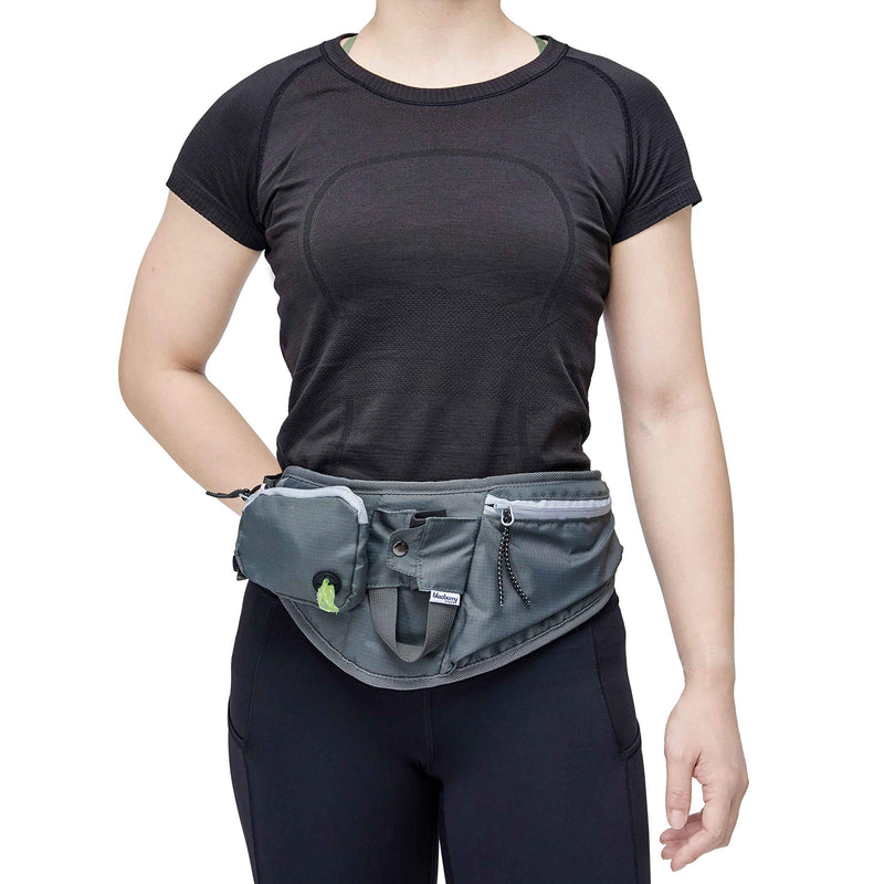 Blueberry Style All-Purpose Multi-Function Dog Walking Bag, Bumbag Waist Bag Fanny Pack - Built-in Poop Bag Holder, Dog Treat Pouch, Adjustable Waistband, and Bottle Holder 16.5" * 7" * 2" 1 Pack Waist Bag - Grey - PawsPlanet Australia