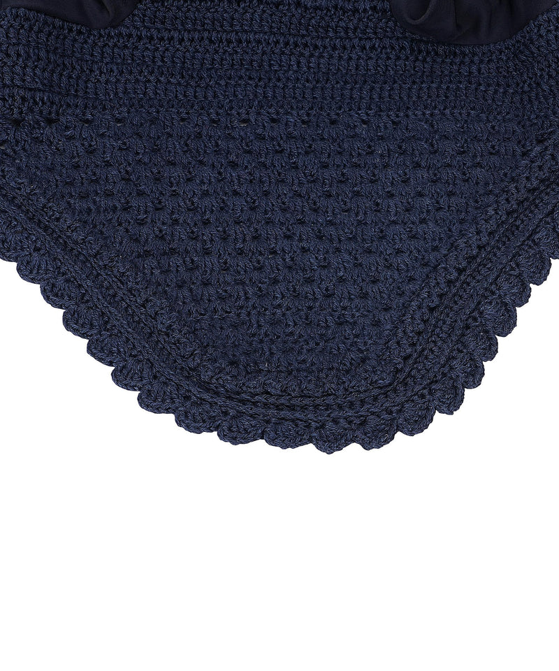 Prominent Ear Bonnet with Sound Resistant and Soft Stretchable Lycra Ears (Large: (Horizontal) A: 34cm, (Vertical) B: 42cm, Navy) Large: (x-axis) A: 34cm, (y-axis) B: 42cm