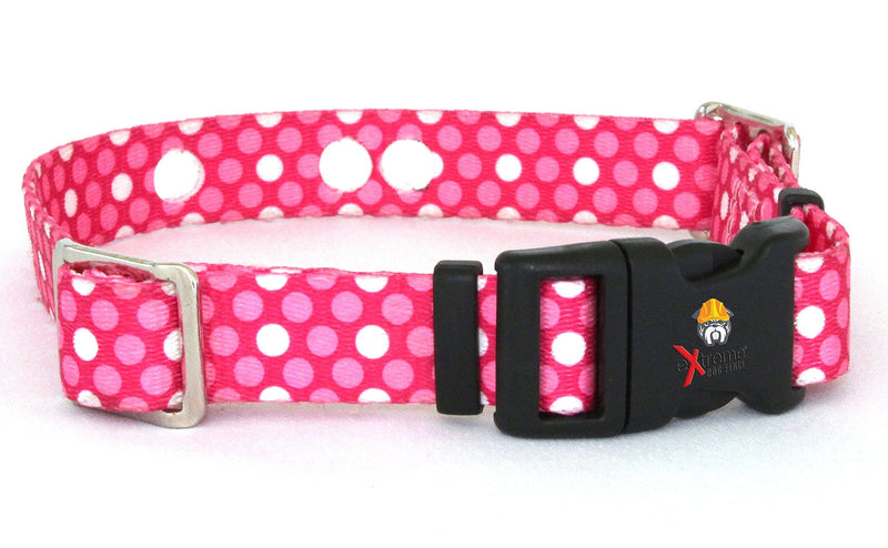 Large Pink Dots Replacement Containment and Training Dog Collar Strap with 5-Pack of 6v Batteries - Compatible w/Extreme Dog Fence (EDF), Perimeter Receiver Collars, and More (Bundle 2)