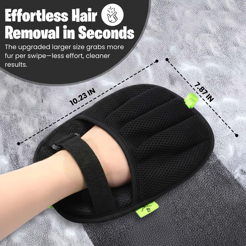 Pet Hair Removal Glove for Cats & Dogs, Five-Finger Electrostatic Pet Hair Remover Gloves, Reusable & Washable Magic Brush Pet Hair Removal Tool for Couch, Clothing, Carpet, Car Seat, Velcro Strap - PawsPlanet Australia