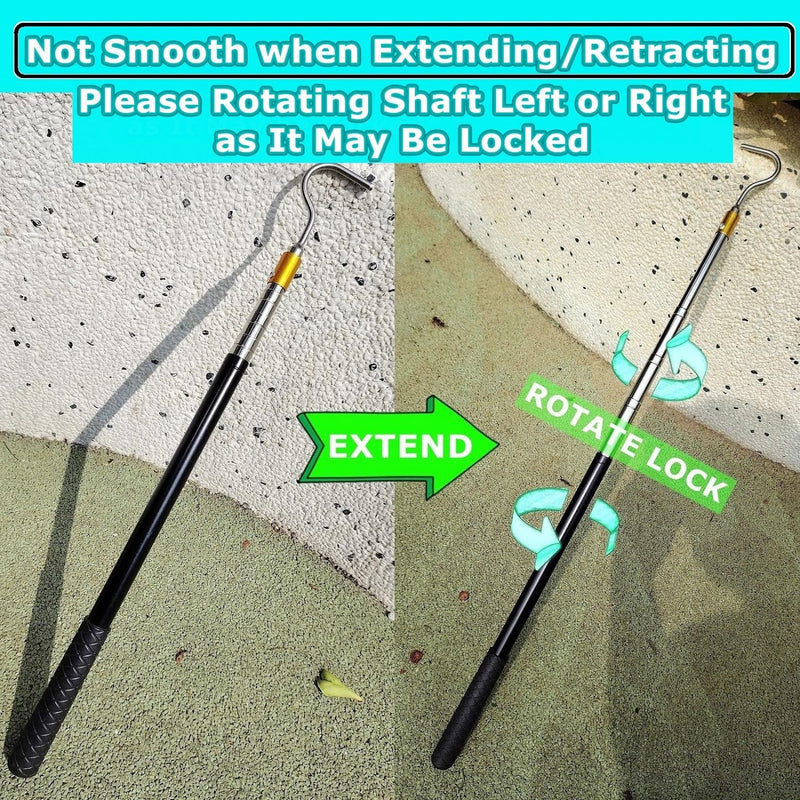 61" Snake Hook Reptile Catcher Stick Pole, Snake Handling Tool kit for Rattlesnakes Python Copperhead Removal Catching - PawsPlanet Australia
