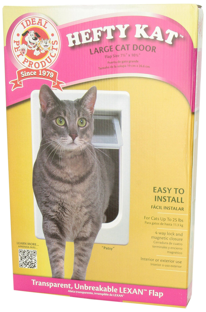 Ideal Pet Products Chubby Kat Door, Plastic, Large, 7.5" x 10.5" Flap Size Large 7.5" x 10.5" Flap Size - PawsPlanet Australia