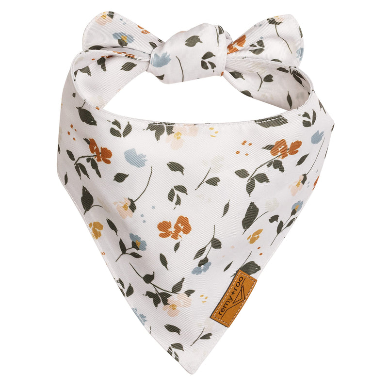 Remy+Roo Large Spring Dog Bandanas - 4 Pack Emily Set | Premium Durable Adjustable Polyester Fabric Dog Scarfs | Patented Shape Girl Dog Bandana, Trendy Patterns, Floral Dog Bandana - PawsPlanet Australia
