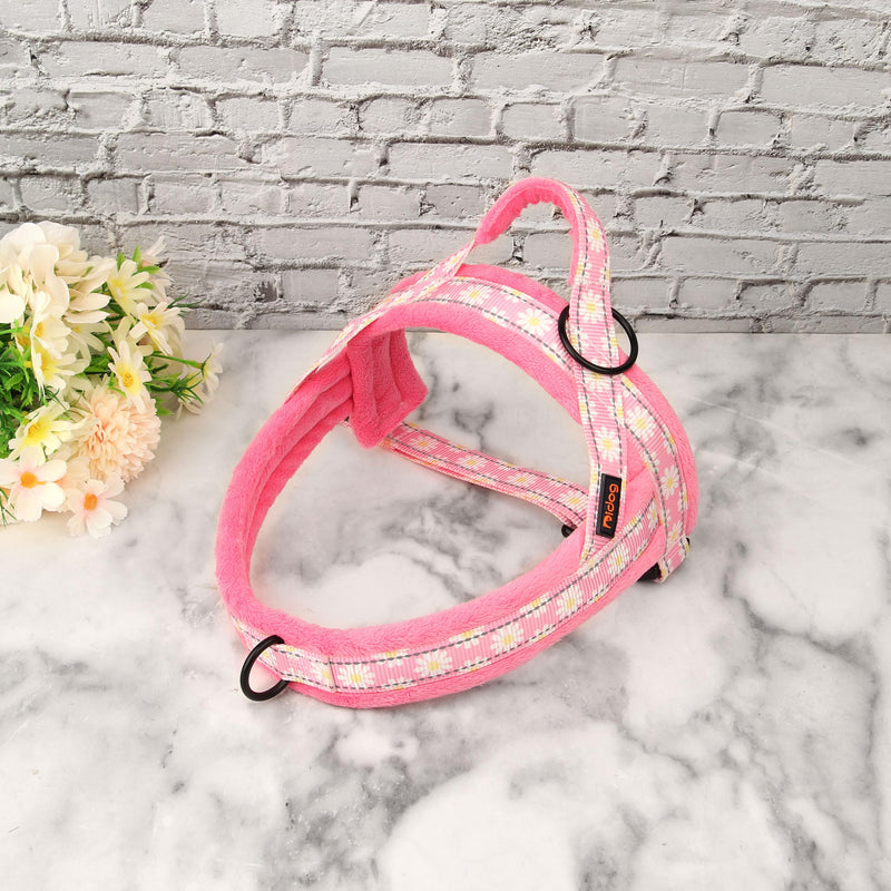 Didog No Pull Dog Harness with Soft Padded, Easy Walk Dog Harness with Quick Release Buckle, Adjustable & Reflective Pet Harness with Soft Padded for Medium Dogs (M:Chest 22-26", Pink) M:Chest 22-26", Fit 25-40 lbs
