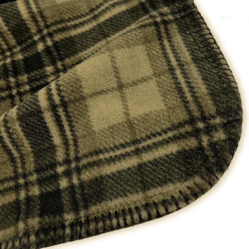 Preston II – The Polar Fleece Throw, Super-Soft Recycled Polar Fleece Dog Blanket Couch Coat Sofa and Car Protecter for Small, Medium, Large Dogs - 40”x 50”, Olive Chesterfield Plaid, One Size - PawsPlanet Australia
