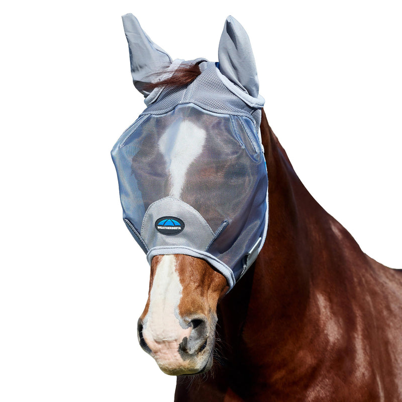WeatherBeeta ComFiTec Fine Mesh Fly Mask with Ears, Grey, Large L