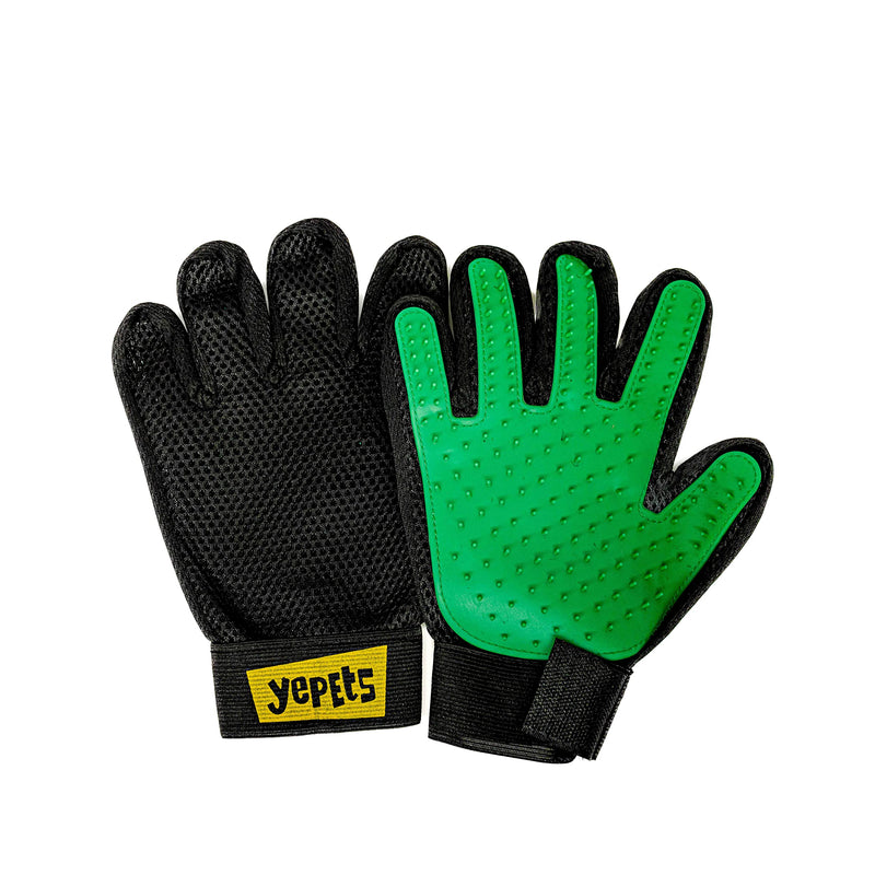PAIR of Low-Cost Pet Grooming Gloves - Superior Care for Your Furry Friends. Ideal for Grooming, Deshedding, Bathing & Massaging Your Dogs & Cats with Long/Short/Curly Fur – Green - PawsPlanet Australia