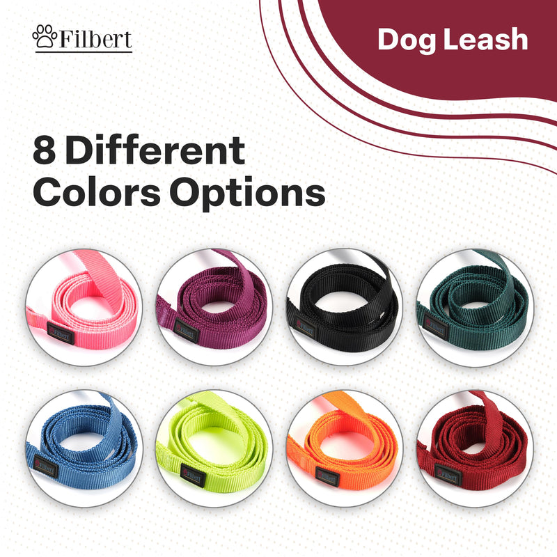 Filbert Nylon Dog Leash, Heavy Duty Leash, for Medium and Small Dogs, 3/4 inch X 4.6ft Strong and Durable, Traction Rope, Orange Neon Orange - PawsPlanet Australia