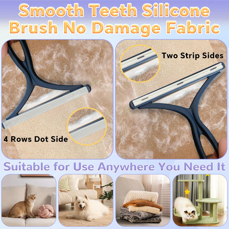 4 Pack Pet Hair Removal Tool, Cleaner Pro Pet Hair Remover for Cat and Dog, Reusable Carpet Scraper Lint Remover, Lint Shaver for Couch, Carpet, Clothing, Bedding, Car, Furniture, Pet Towers 4 Packs - PawsPlanet Australia