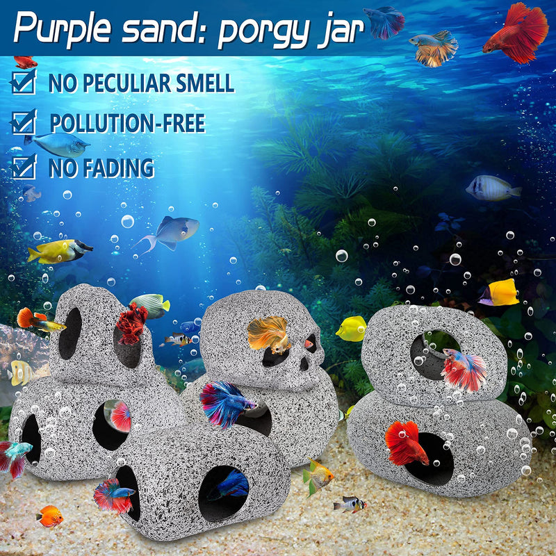 Ameliade Aquarium Decorations Cave Betta Fish Tank Accessories Rock Cave Decor for Shrimp Cichlid Hiding Breeding Small Fish Bowl Hide Decoration Betta Toys Hideout Stones House（Medium） .Medium - PawsPlanet Australia