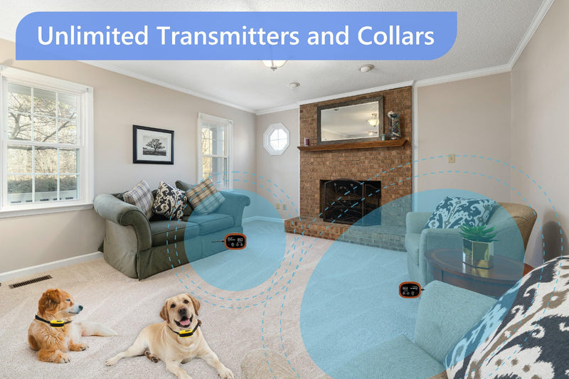 Indoor Pet Barrier for Dogs,Wireless Indoor Electric Fence,Pet Gate, Keeps Areas Off Limits,Dog Home Proofing, Waterproof/Rechargeable/Beep/Static Training Collar,Brown Kit - PawsPlanet Australia