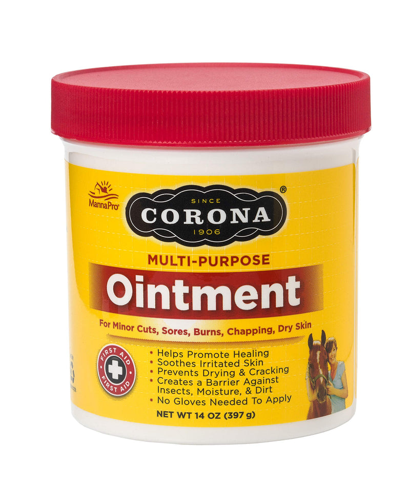 Manna Pro Corona Ointment for Horses | Lanolin-Based Formula Helps Sooth Irritation | 14 Ounces 14 Ounce