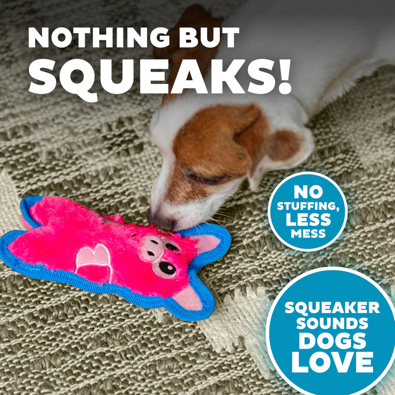 Outward Hound Durablez Tough Plush Squeaky Dog Toy, Pig, Pink, XS - PawsPlanet Australia