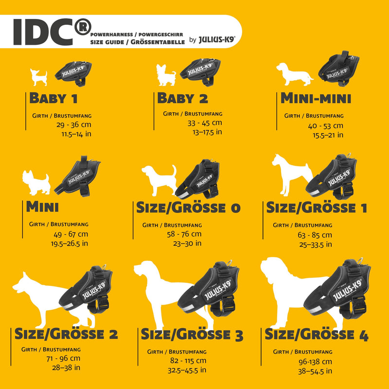 Julius-K9, 16IDC-P-0, IDC Powerharness, Dog Harness, Size: 0, Black M / 0 - PawsPlanet Australia