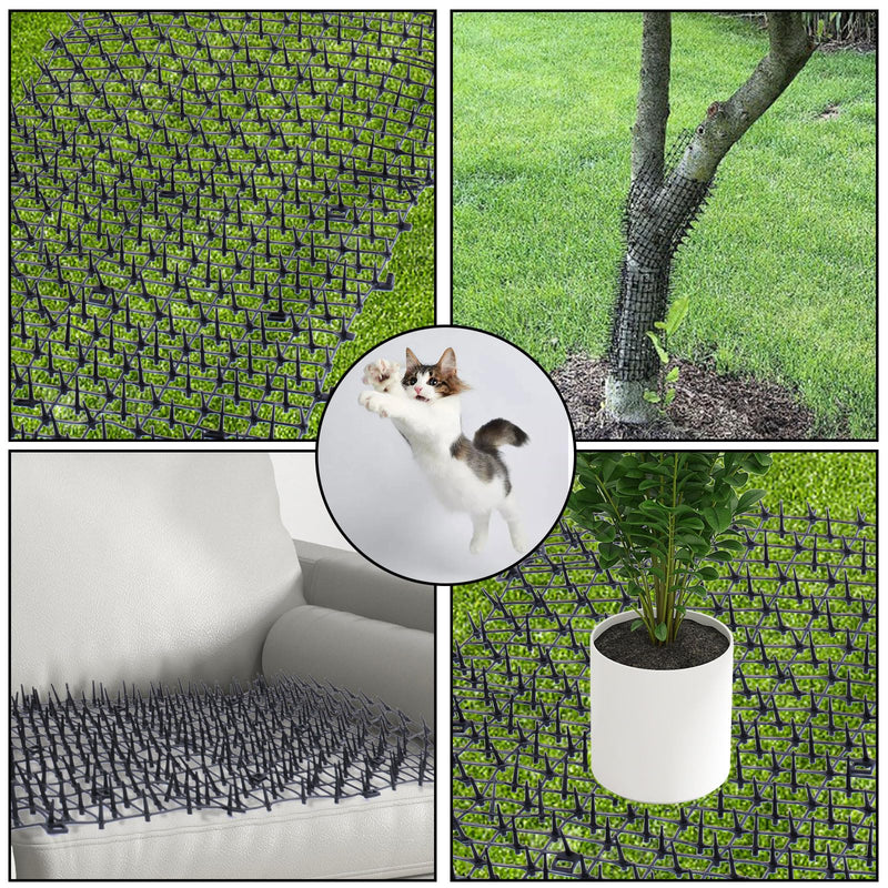 Cat Repellent Mat Outdoor 6.5FT Cat Scat Mat with Spikes Anti Cat Prickle Strips Scat Mat for Cats Plastic Cat Spike Mat Effective Cat Deterrent for Gardens and Lawns - PawsPlanet Australia