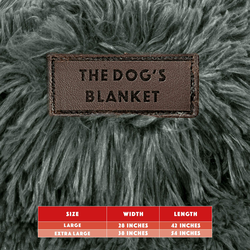 The Dog’s Blanket – Faux Fur Dog Blanket, Grey, Large, 28x42 Steel Grey Fur Large Blanket (28x42") - PawsPlanet Australia