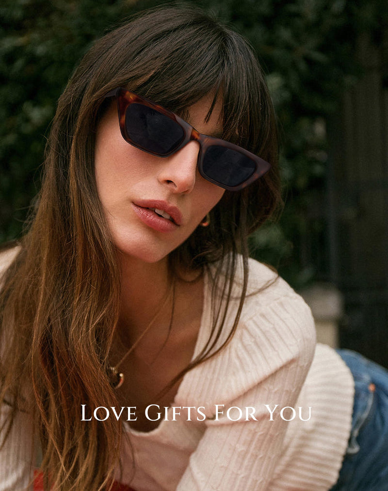 Narrow Square Cat Eye Sunglasses for Women | Retro Vintage-Chic UV400 Driving shades Brown Tortoise Frame/Grey Lens Standard - PawsPlanet Australia