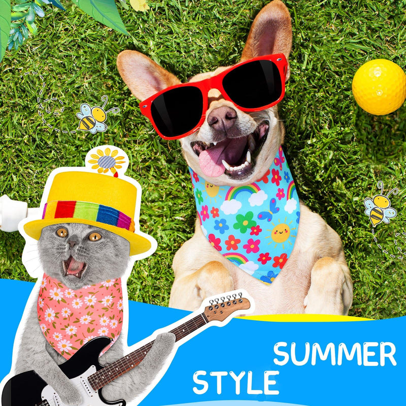 Sadnyy 40 Pcs Christmas Dog Bandanas Bulk for Dogs Flower Bee Autumn Triangle Reversible Dog Bibs Adjustable Puppy Kerchief Scarf Washable Cat Scarf for Thanksgiving Holiday Pet Grooming L - PawsPlanet Australia