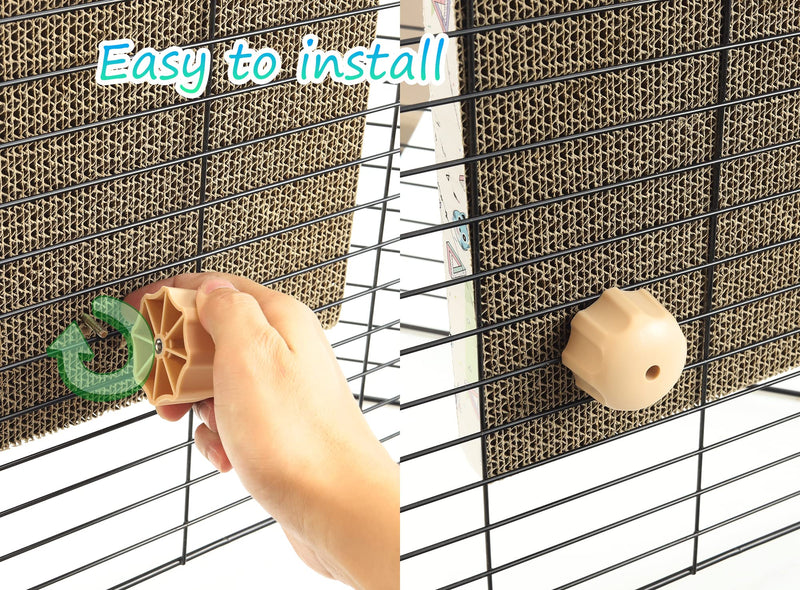 Vertical Cat Scratching Post for Cage, Cage Wall Mounted Cat Scratcher, Cardboard Scratcher 11.8''x7.9''30X20CM - PawsPlanet Australia
