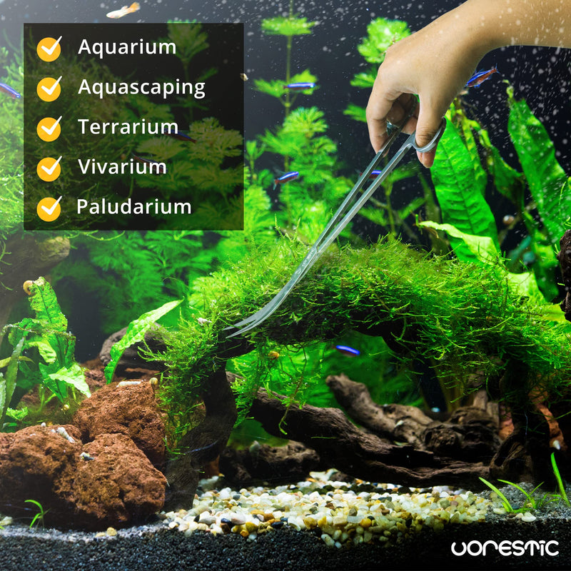 Long Aquarium Scissors for Plants 9.8 inches, Aquascaping Scissors Curved, Aquarium Plant Trimmer, Aquascape Tools, Terrarium Tools for Plants 1 Pc Curved - PawsPlanet Australia