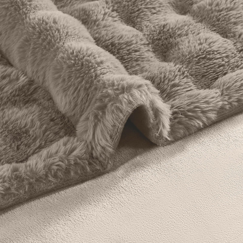 Modern Threads Water-Resistant Faux Rabbit Fur Pet Blanket for Dogs & Cats – Ultra-Soft Couch, Bed & Crate Protector, 30x40 Brown 30x40" - PawsPlanet Australia