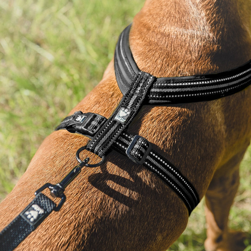 Hurtta Padded Dog Y-Harness 2, Raven, 22 in 22" - PawsPlanet Australia