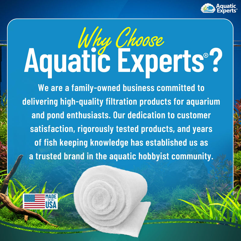 Aquatic Experts Aquarium Filter Floss for Fish Tank Filters - FilterFirst Aquarium Filter Pad - Media Roll for Crystal Clear Water, 3/4" - 1" Thick (12 Inch Wide, 72 Inch Long) 12 Inch Wide - PawsPlanet Australia