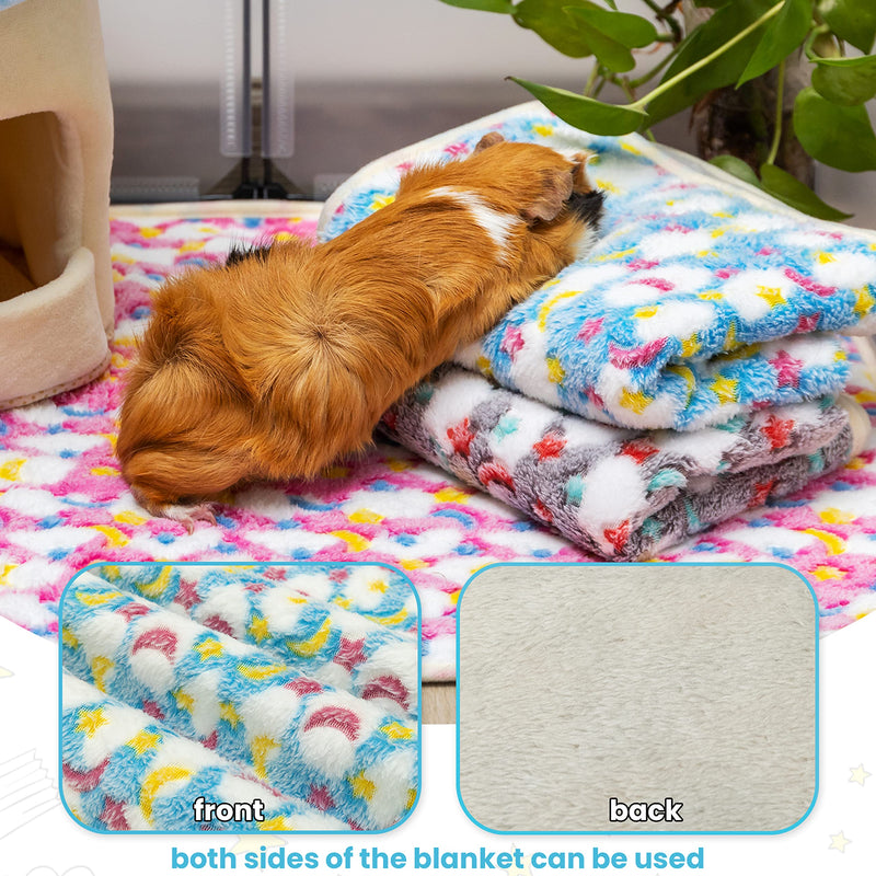 Guinea Pig Bedding Mat - 3 Pack Waterproof Washable Rat Cage Liner Bedding Accessories Soft Fleece Blankets for Rat, Rabbit, Chinchila, Hedgehog, Ferret, Hamster, Small Animals 13.7"*13.7" - PawsPlanet Australia