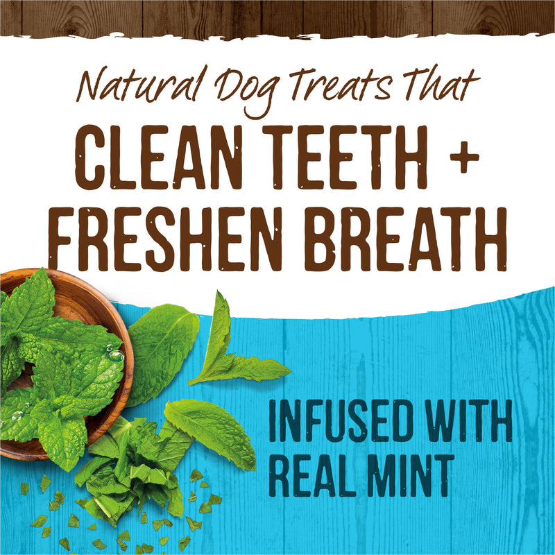 Merrick Fresh Kisses Natural Dental Chews Toothbrush Treat Shape Infused With Real Mint For Tiny Dogs 5-15 Lbs - 78 ct. Box 78 Count (Pack of 1)