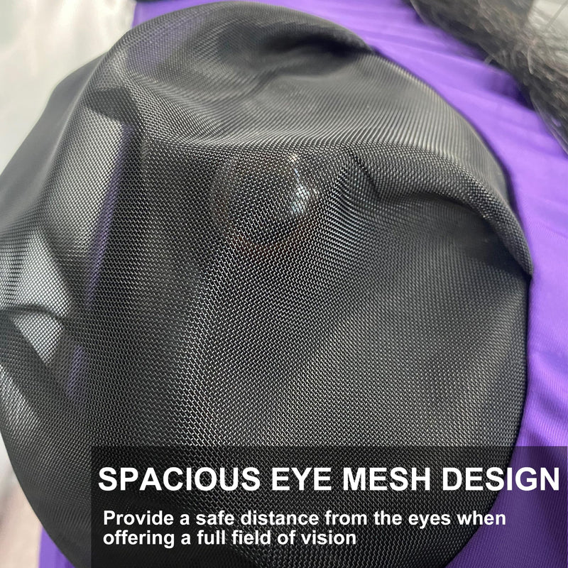 Stretchy Horse Fly Mask for Horses, Soft Lycra Equine Mesh Mask, Elasticity Horse Face Covering, Breathable&UV Protection, Violet, Cob Cob (Medium)