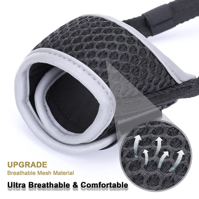 Dog Muzzle, Soft Muzzle for Small Medium Dogs Dachshund Corgi Poodle, Adjustable Reflective Muzzles for Biting Chewing and Grooming, Breathable Mesh M-(Snout 5.5-7.9'') Black - PawsPlanet Australia
