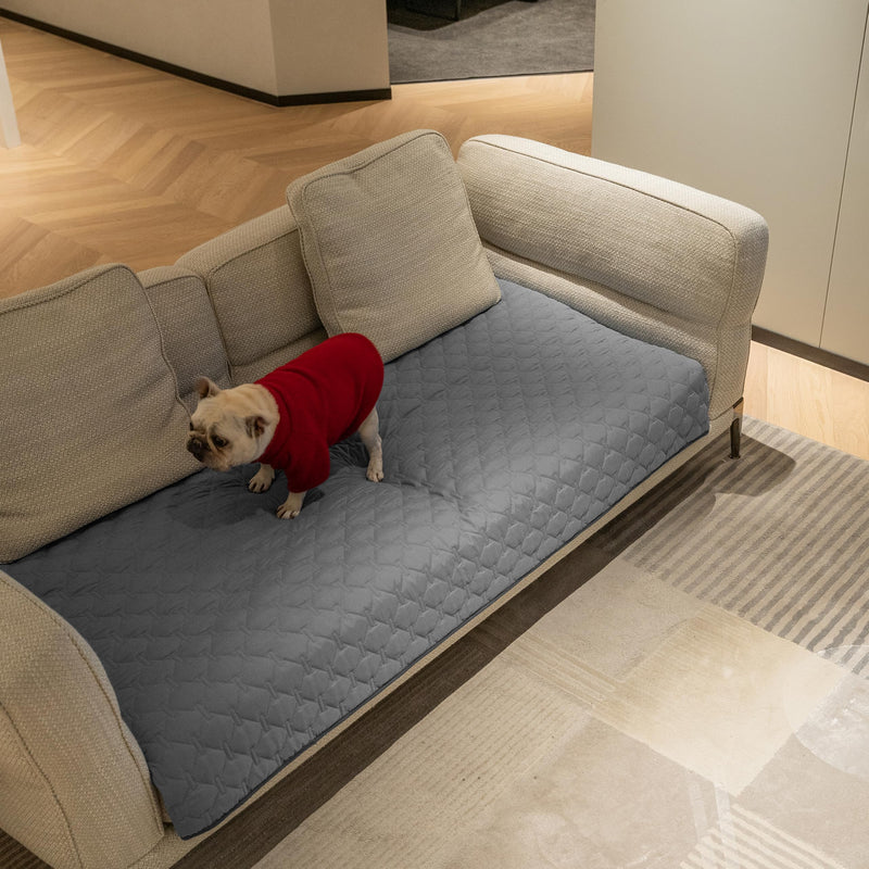 gogobunny 3X Stronger Waterproof Pet Blanket, Scratch Proof Furniture Protector for Dogs Cats, Reversible Cover 30x70 Inch, Dark Grey/Light Grey 30x70 Inch (Pack of 1) - PawsPlanet Australia