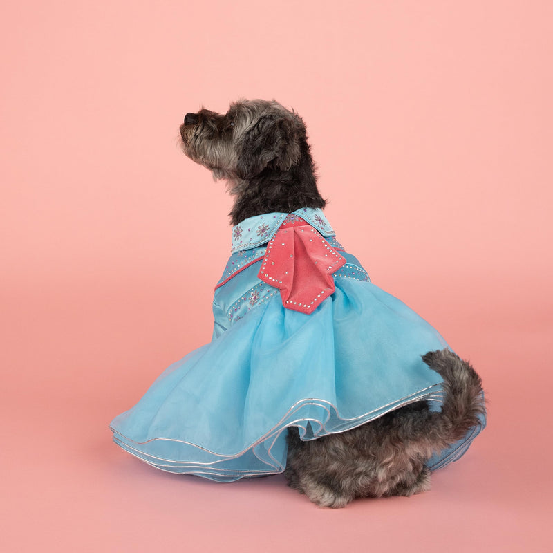 Doggy Parton Western Rhinestone Tutu Dress - XS X-Small Blue - PawsPlanet Australia