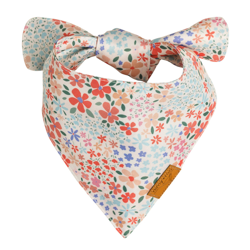 Remy+Roo Spring Dog Bandanas - 4 Pack Taylor Set | Premium Durable Adjustable Polyester Fabric | Patented Shape Girl Dog Bandana, Floral Bandana for Dogs (Small)