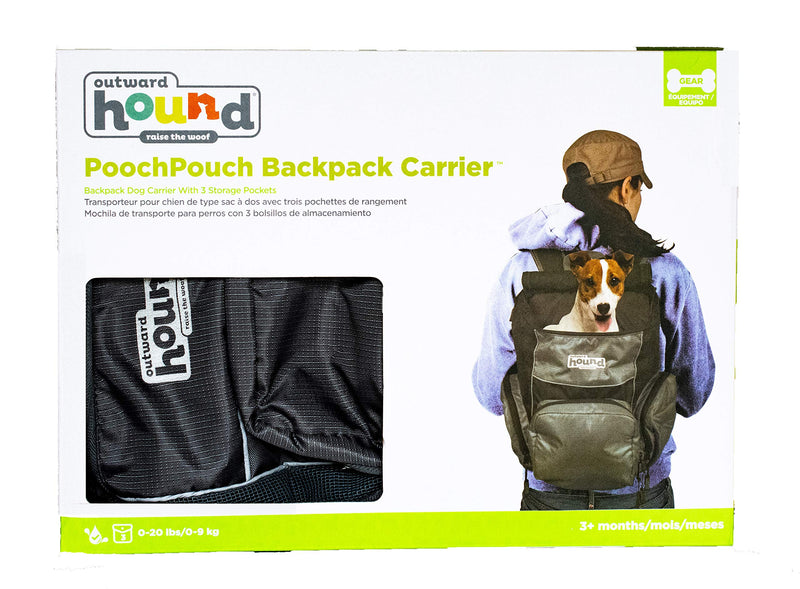 Outward Hound Poochpouch Backpack Small Dog Carrier, Grey - PawsPlanet Australia