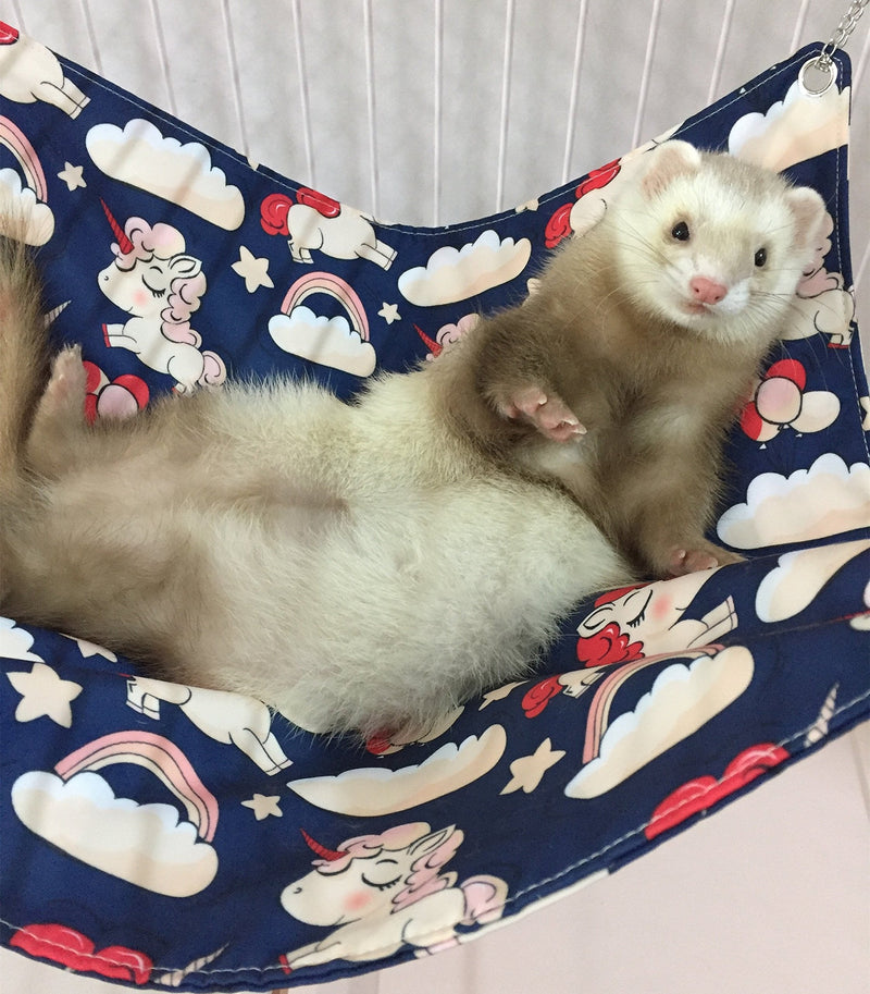 Ferret Cat Hammock Bed for Cage 100% Handmade Pet Canvas Hammocks for Small Animals, Kitten, Guinea Pig, Bunny, Rabbit, Rat Comfortable Hanging Bed, Soft Sleepy Mat Pad for Sleeping and Resting