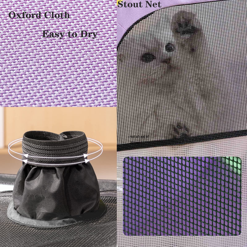 Pet Cat Dog Drying Box,Portable Foldable Cat Drying Room,Drying Crate Cage for Small Medium and Large Dogs (Purple) Purple - PawsPlanet Australia