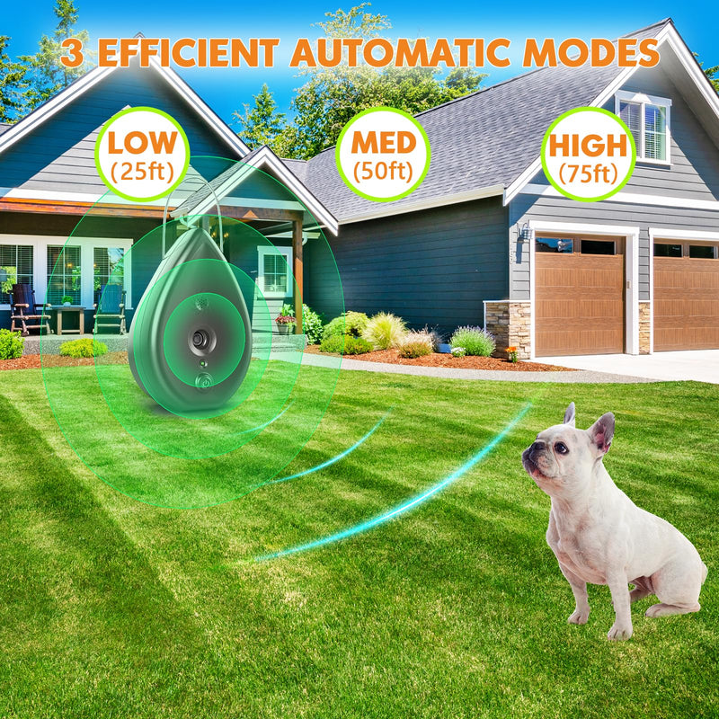 Anti Barking Device for Dogs, Rechargeable Bark Box Ultrasonic Barking Deterrent with 3 Modes/Irregular Ultrasound Frequency/Automatically Electronic Dog Whistle Stop Neighbors Dog from Barking(Grey) Grey Anti Barking Device - PawsPlanet Australia