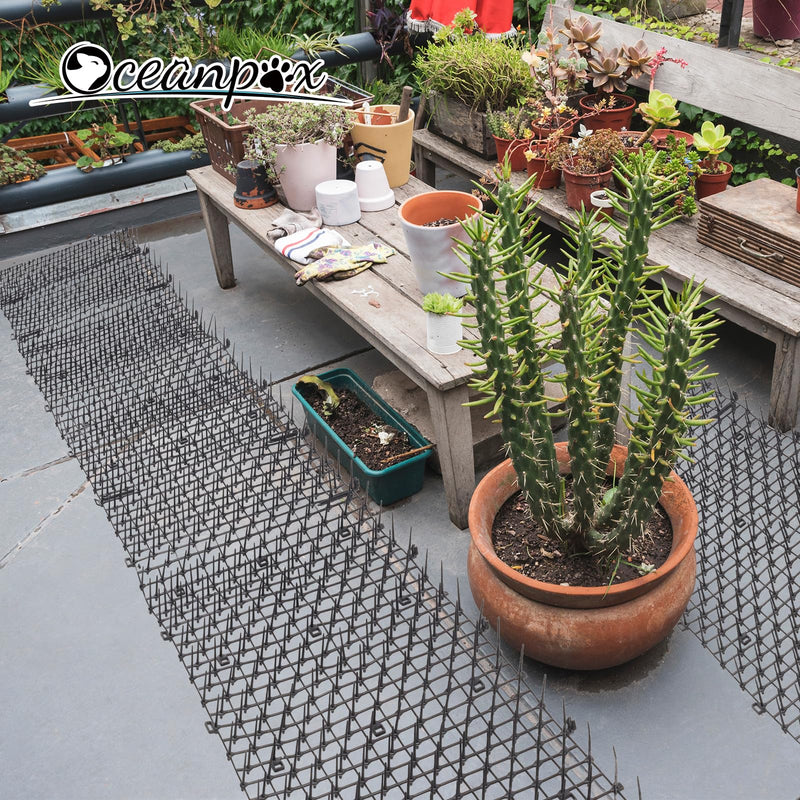 6.5ft Cat Scat Mat with Spikes, Prickle Strips Network Digging Stopper Outdoor Spike Deterrent Mat, 78 inch x 11 inch 6.5ft-1 PACK