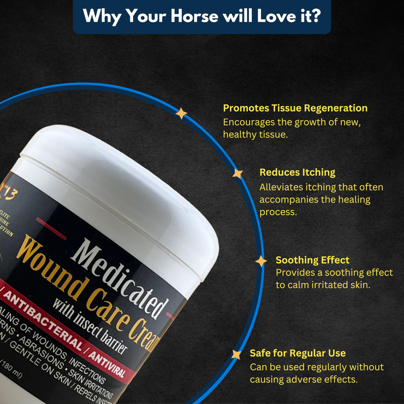E3 Medicated Wound Cream for Horses, Dogs, Rabbits - Hot Spot Treatment Ointment - Dog Hot Spot Remedy & Paw Care - Non Greasy (1) 1
