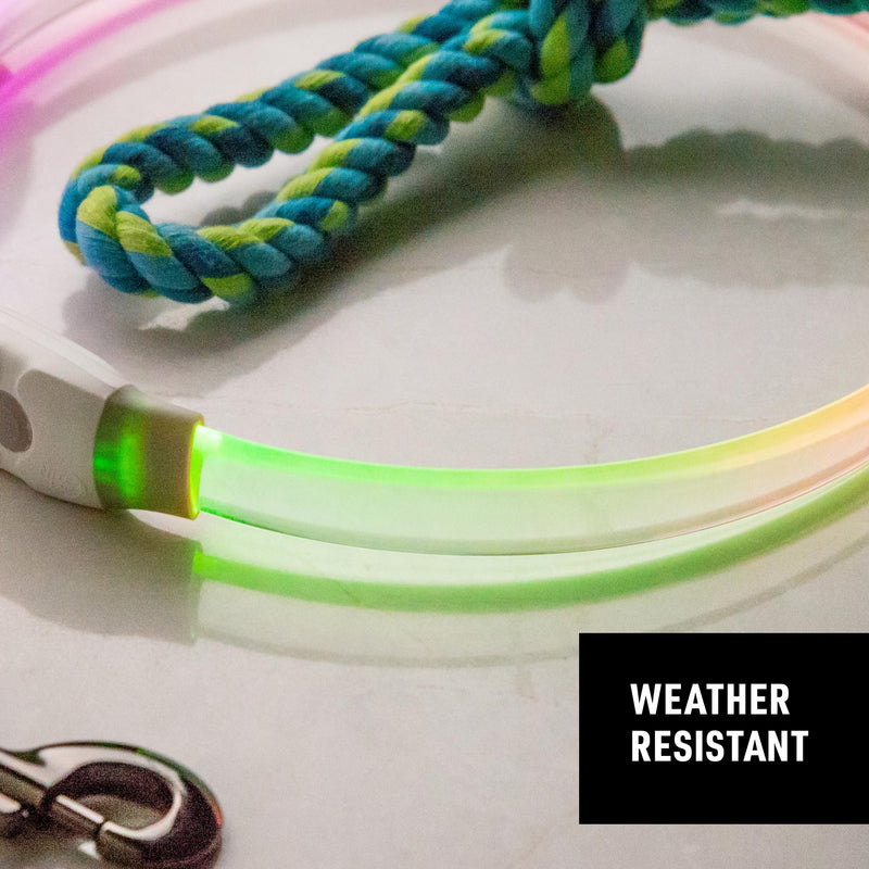 Nite Ize NiteHowl Max Rechargeable LED Safety Necklace - Dog Accessories for Long & Fluffy Coats - LED Glow Necklace for Dogs - Disc-O Select - PawsPlanet Australia